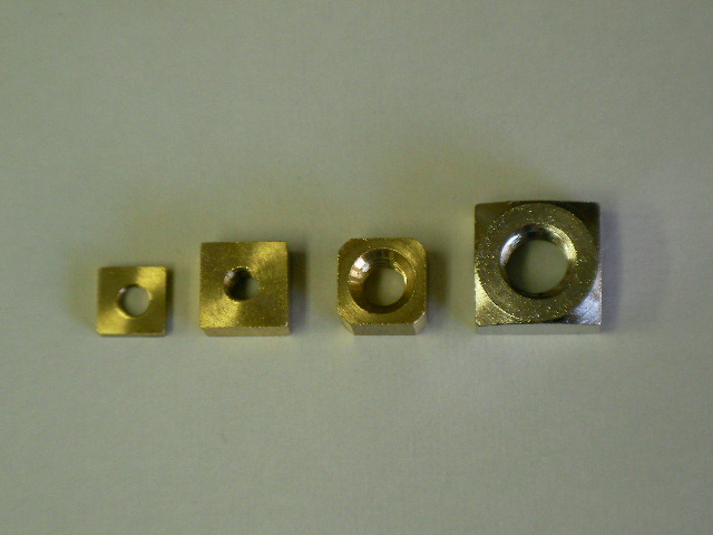 低カドミウム黄銅 生地 全ねじ 小箱 高ナット M14×30 日本産 高ナット